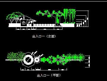 公园出入口施工图