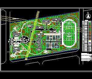 某中学校园景观规划设计总平面图