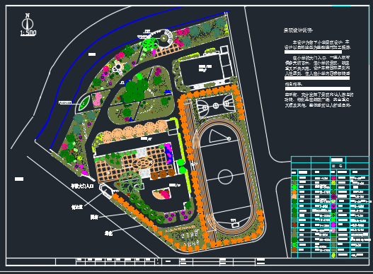 学校景观植物配置设计图