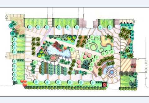 小区庭院绿化设计平面图