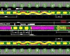 分车带道路绿化设计图