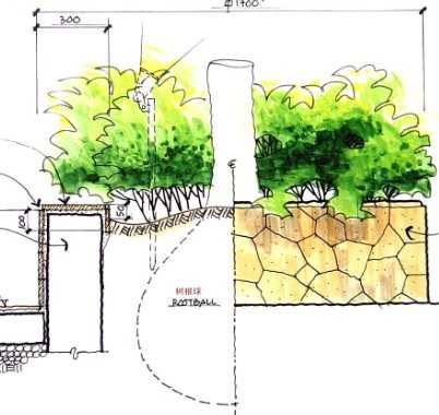 种植池坐墙大样图