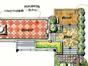 别墅庭院设计手绘高清图免费下载 - 园林景观效果图