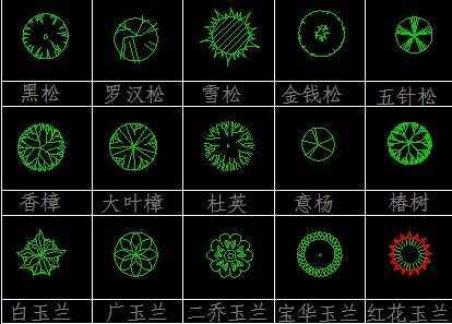 数百种cad平面树