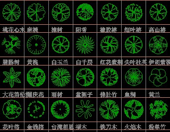 cad绿化图例免费下载 - 园林景观素材 - 土木工程网