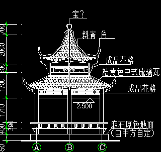 六角亭建筑设计图纸