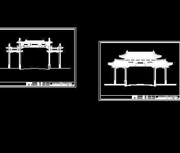 牌坊立面图