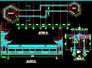 某廊亭古建筑施工图