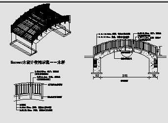 某木桥结构设计图