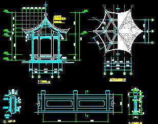 某六角亭设计施工图