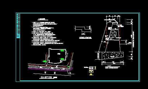 挡土墙结构的施工图