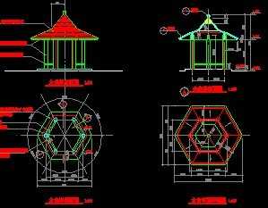 混凝土六角亭施工图