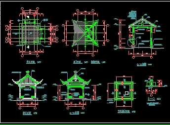 古建长廊建筑施工图