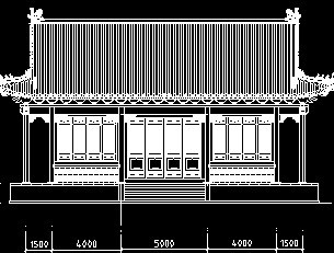 单层歇山仿古建筑施工图纸