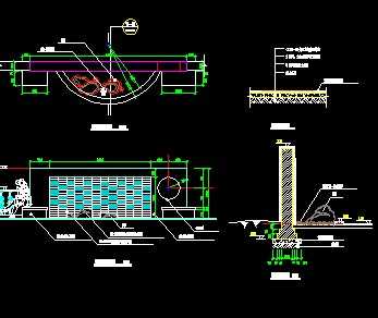 园林景墙施工图