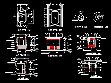 大岗亭设计图纸