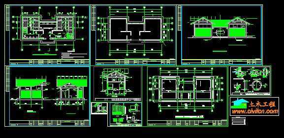 公园景观厕所建筑结构图