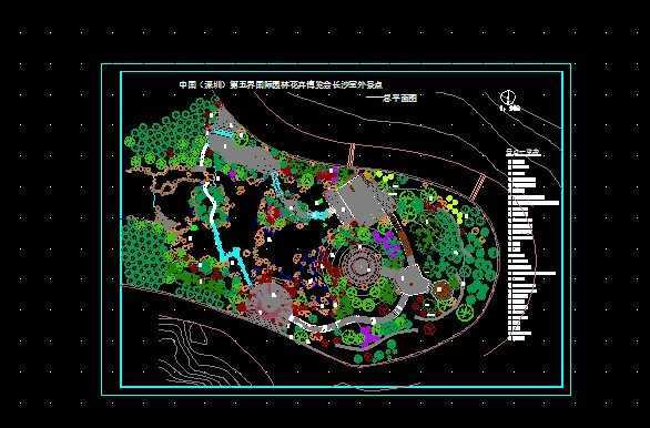 国际园林花卉博览会室外景点总平面图