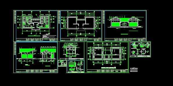 公园景观厕所建筑结构图免费下载 - 园林建筑及相关