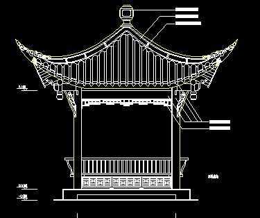 仿古园林四角亭