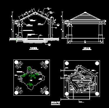 养鱼池方亭施工图