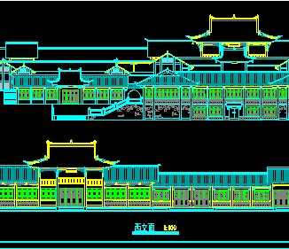 某古建筑立面设计方案图