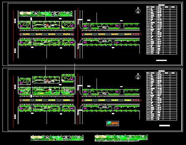 道路绿化设计平面图