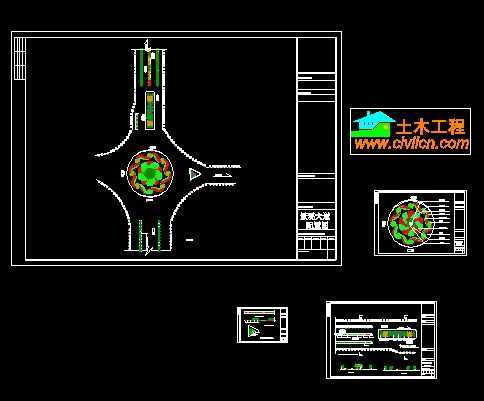 某工业园区转盘绿化设计图