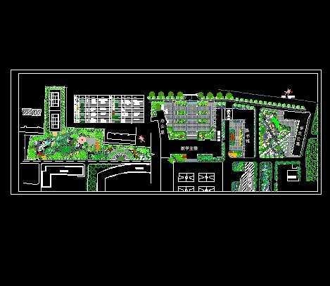校园广场绿化设计平面图