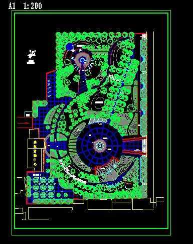 城市公园绿化总平面图
