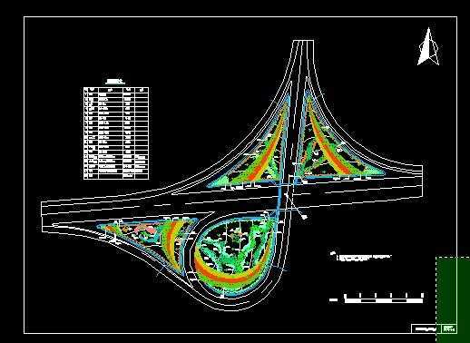 高速公路互通绿化平面图