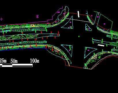 市政道路绿化设计cad
