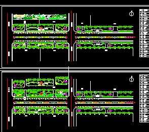 某道路绿化设计平面图