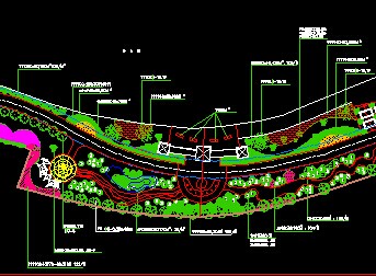 滨水公园绿化平面图