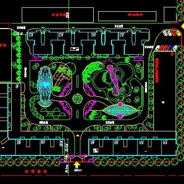 小区院内绿化景观设计图