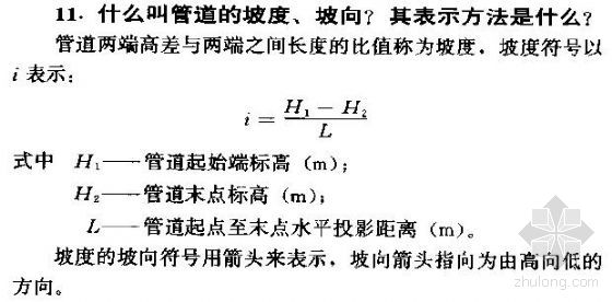 什么叫管道的坡度、坡向?其表示方法是什么?