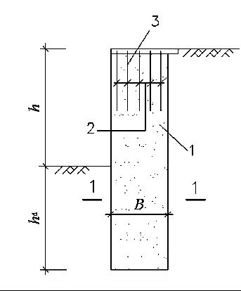 (3)布置形式: 水泥土墙通常布置成格栅式,格栅的置换率(加固土的面积