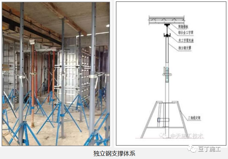 5m,支撑自由端高度不超650mm;层高不超过3.