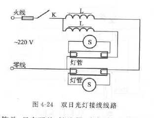 双日光灯线路连接时的注意事项有哪些?