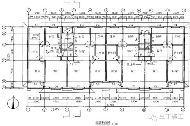 施工图中的建筑平面图中都包含哪些要点 - 建筑设计知识 - 土木工程网