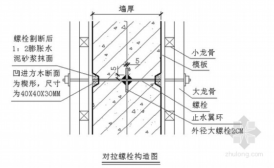 对拉螺栓构造图