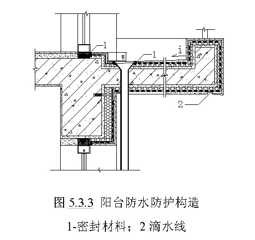 03  施工技术知识 03 正文   阳台应向水落口设置不小于1%的排水