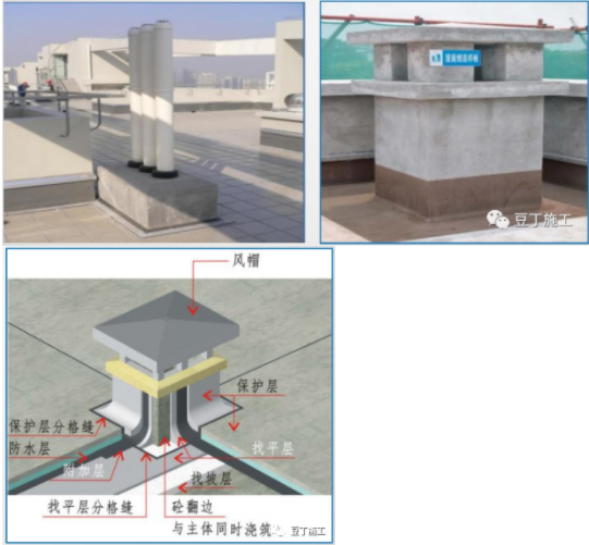 (4)平屋面烟道超出建筑物完成面至少600mm,且不得低于女儿墙高度.