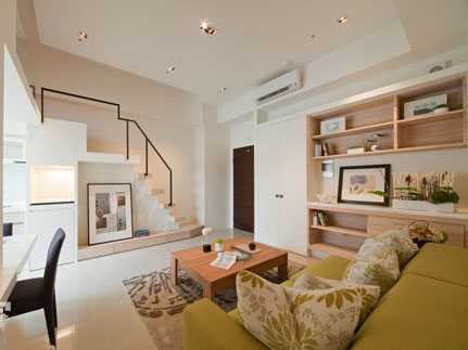 66平挑高小户型 3室2厅的清新简约家 - 装修效果图