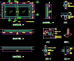 铝合金玻璃栏杆详图