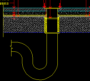 卫生间防水地漏节点装修图纸